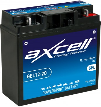 Garden GEL 20Ah 180A -/+ 12V 182x77x168mm