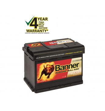 Aku Banner AGM 60Ah 600A RUNNING BULL 12V 241x175x190mm