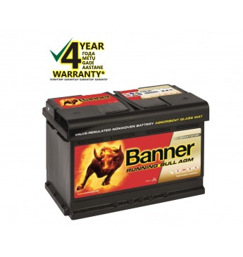 Aku Banner AGM 70Ah 720A RUNNING BULL 12V 278x175x190mm