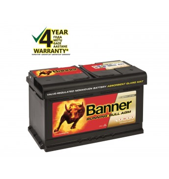 Aku Banner AGM 80Ah 800A RUNNING BULL 12V 315x175x190mm