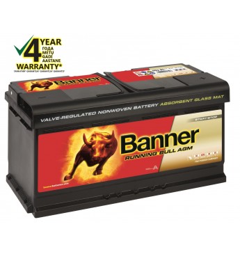 Aku Banner AGM 92Ah 850A RUNNING BULL 12V 354x175x190mm