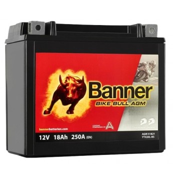 Banner 18Ah Bike Bull GEL 12V 250A 175x87x155mm