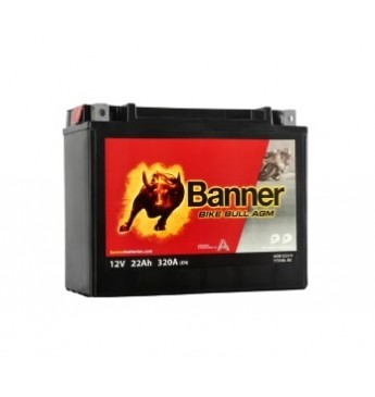 Aku Banner AGM 22Ah 3000A Bike Bull 12V 205x87x162mm