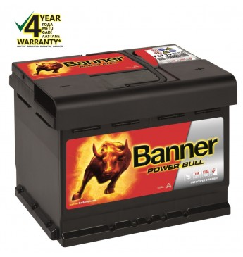 Aku Banner 62Ah 550A 12V Power Bull 241x175x190mm