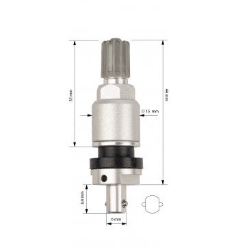 Autel press-in tpms valve silv