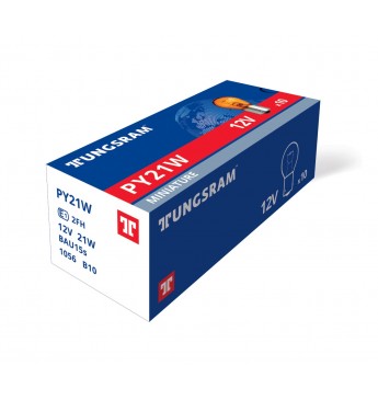 ~Pirn 12V, 21W, BAU15s yellow
